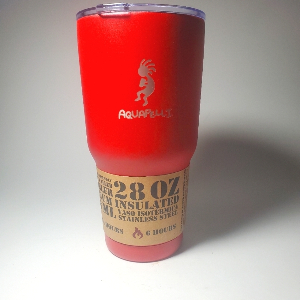 Aquapelli 28 oz Vacuum Insulated Travel Tumbler Aurora Red NWT